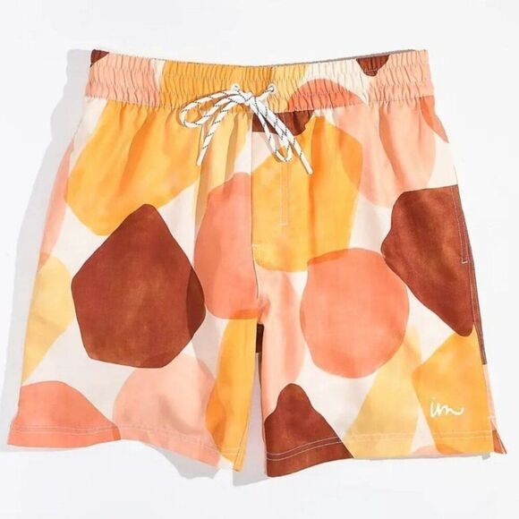NWT Imperial Motion Board Short Made of Plastic Bottles Swim Trunks Print Bright - Picture 3 of 7